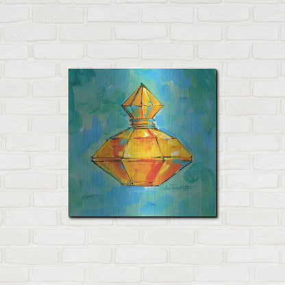 Luxe Metal Art 'Perfume VI' by Anne Tavoletti, Metal Wall Art,24x24