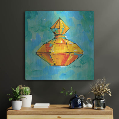 Luxe Metal Art 'Perfume VI' by Anne Tavoletti, Metal Wall Art,24x24