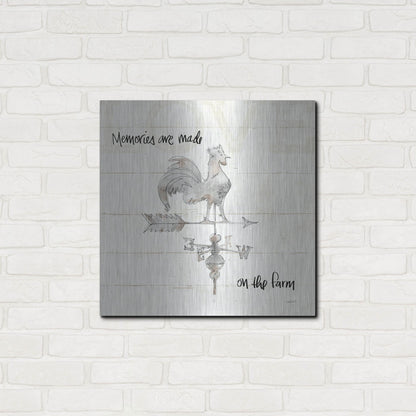 Luxe Metal Art 'Farm Memories V' by Anne Tavoletti, Metal Wall Art,24x24