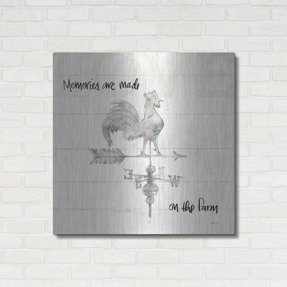 Luxe Metal Art 'Farm Memories V' by Anne Tavoletti, Metal Wall Art,36x36