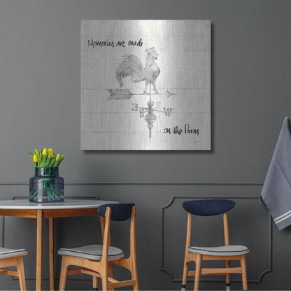 Luxe Metal Art 'Farm Memories V' by Anne Tavoletti, Metal Wall Art,36x36