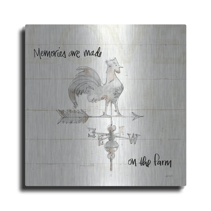 Luxe Metal Art 'Farm Memories V' by Anne Tavoletti, Metal Wall Art