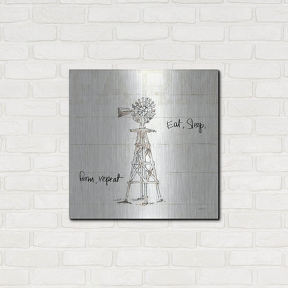 Luxe Metal Art 'Farm Memories VI' by Anne Tavoletti, Metal Wall Art,24x24