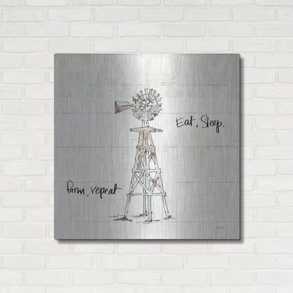 Luxe Metal Art 'Farm Memories VI' by Anne Tavoletti, Metal Wall Art,36x36