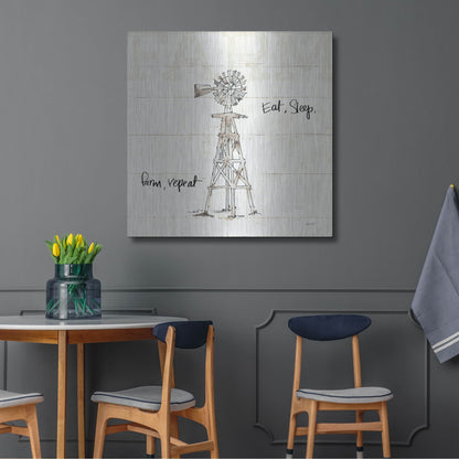 Luxe Metal Art 'Farm Memories VI' by Anne Tavoletti, Metal Wall Art,36x36