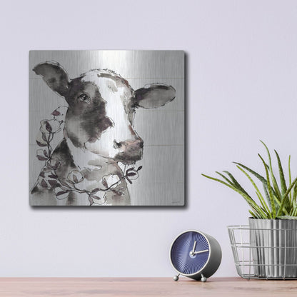 Luxe Metal Art 'Country Life IV' by Anne Tavoletti, Metal Wall Art,12x12