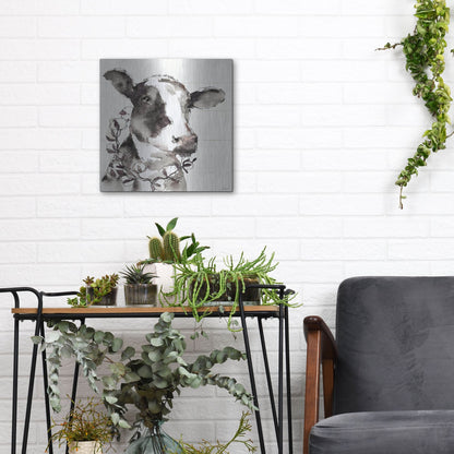 Luxe Metal Art 'Country Life IV' by Anne Tavoletti, Metal Wall Art,12x12