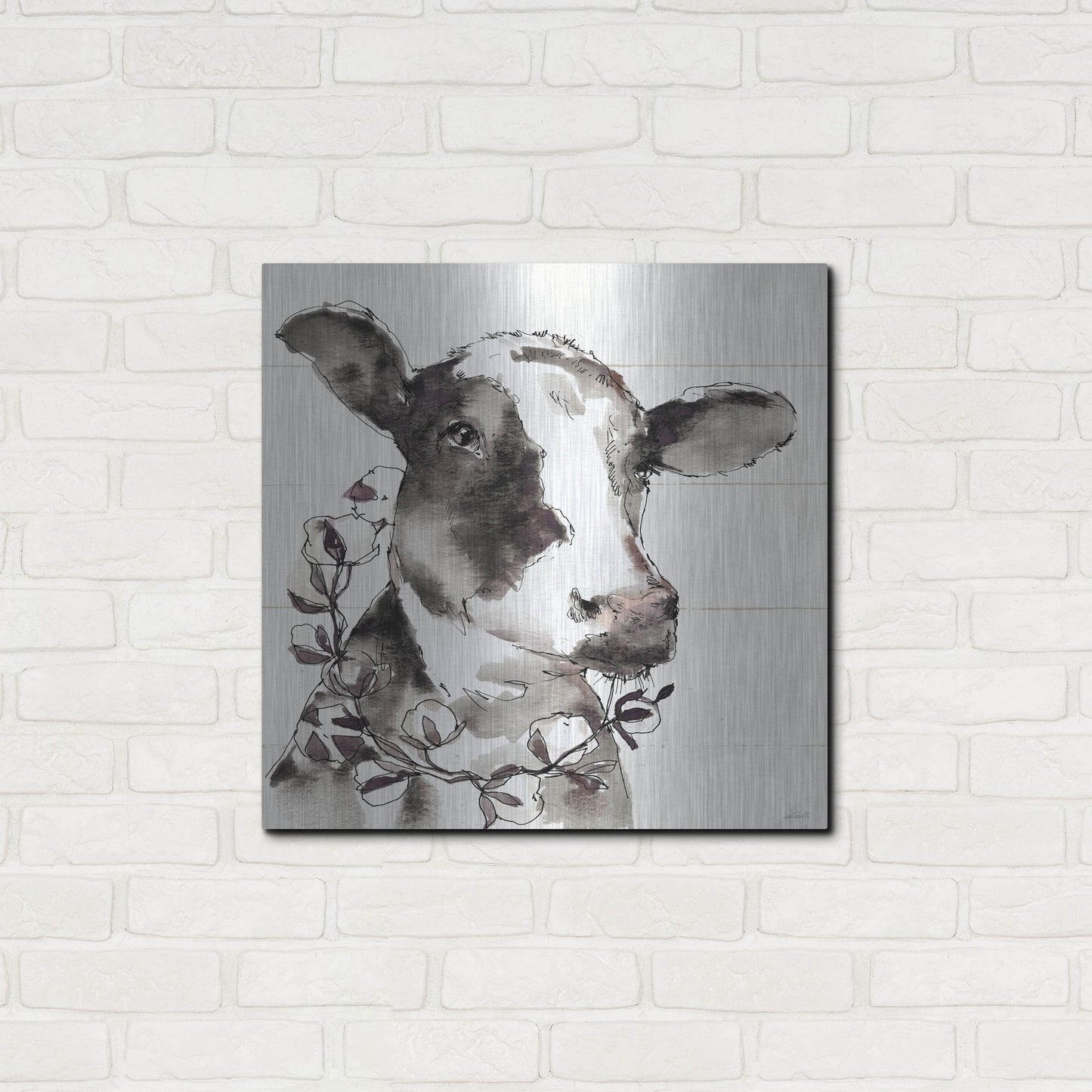 Luxe Metal Art 'Country Life IV' by Anne Tavoletti, Metal Wall Art,24x24