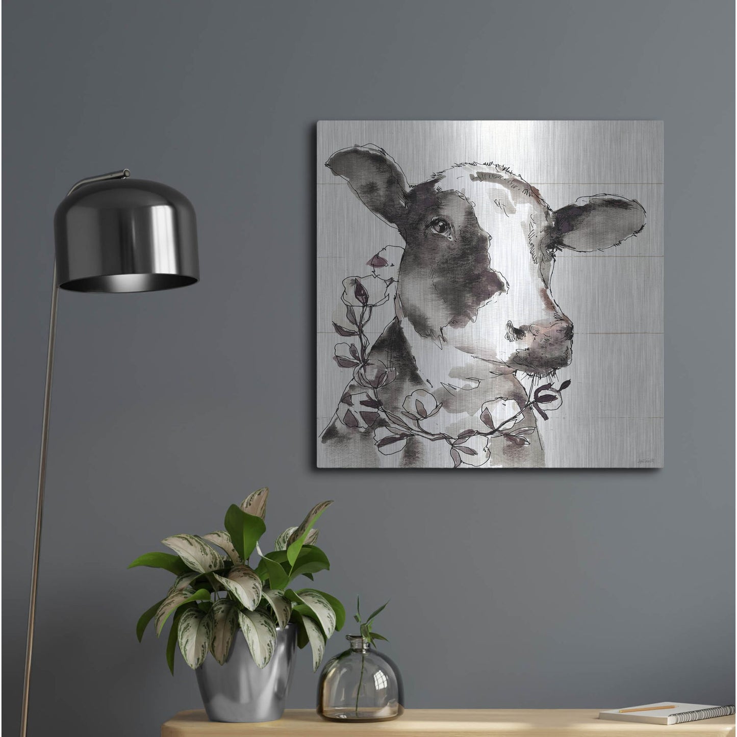 Luxe Metal Art 'Country Life IV' by Anne Tavoletti, Metal Wall Art,24x24