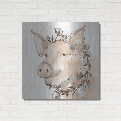 Luxe Metal Art 'Country Life V' by Anne Tavoletti, Metal Wall Art,36x36