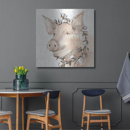 Luxe Metal Art 'Country Life V' by Anne Tavoletti, Metal Wall Art,36x36