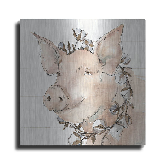 Luxe Metal Art 'Country Life V' by Anne Tavoletti, Metal Wall Art