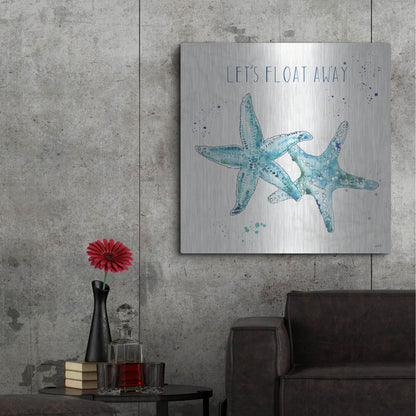 Luxe Metal Art 'Deep Sea VI' by Anne Tavoletti, Metal Wall Art,36x36