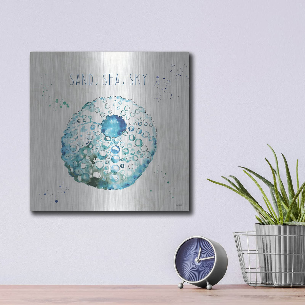 'Deep Sea VII' by Anne Tavoletti – Metal Wall Art, 12x12 room view