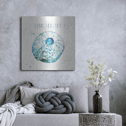 Luxe Metal Art 'Deep Sea VII' by Anne Tavoletti, Metal Wall Art,36x36