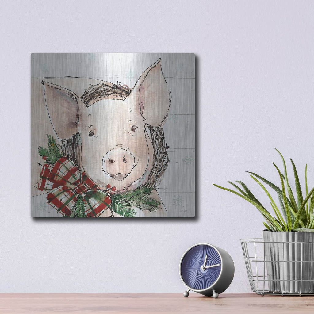 'Holiday on the Farm VII' by Anne Tavoletti – Metal Wall Art, 12x12 room view