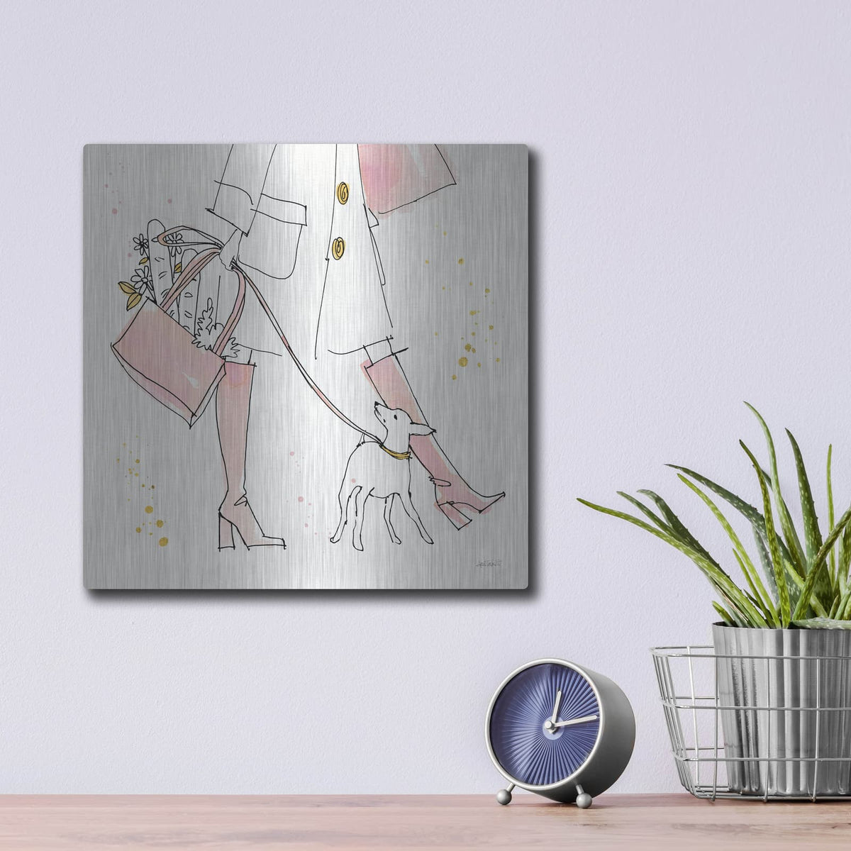 'Fashion Feet I' by Anne Tavoletti – Metal Wall Art, 12x12 room view