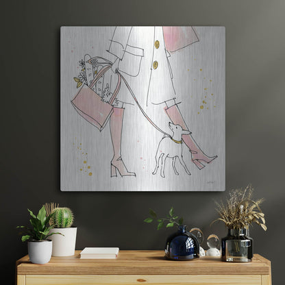 Luxe Metal Art 'Fashion Feet I' by Anne Tavoletti, Metal Wall Art,24x24