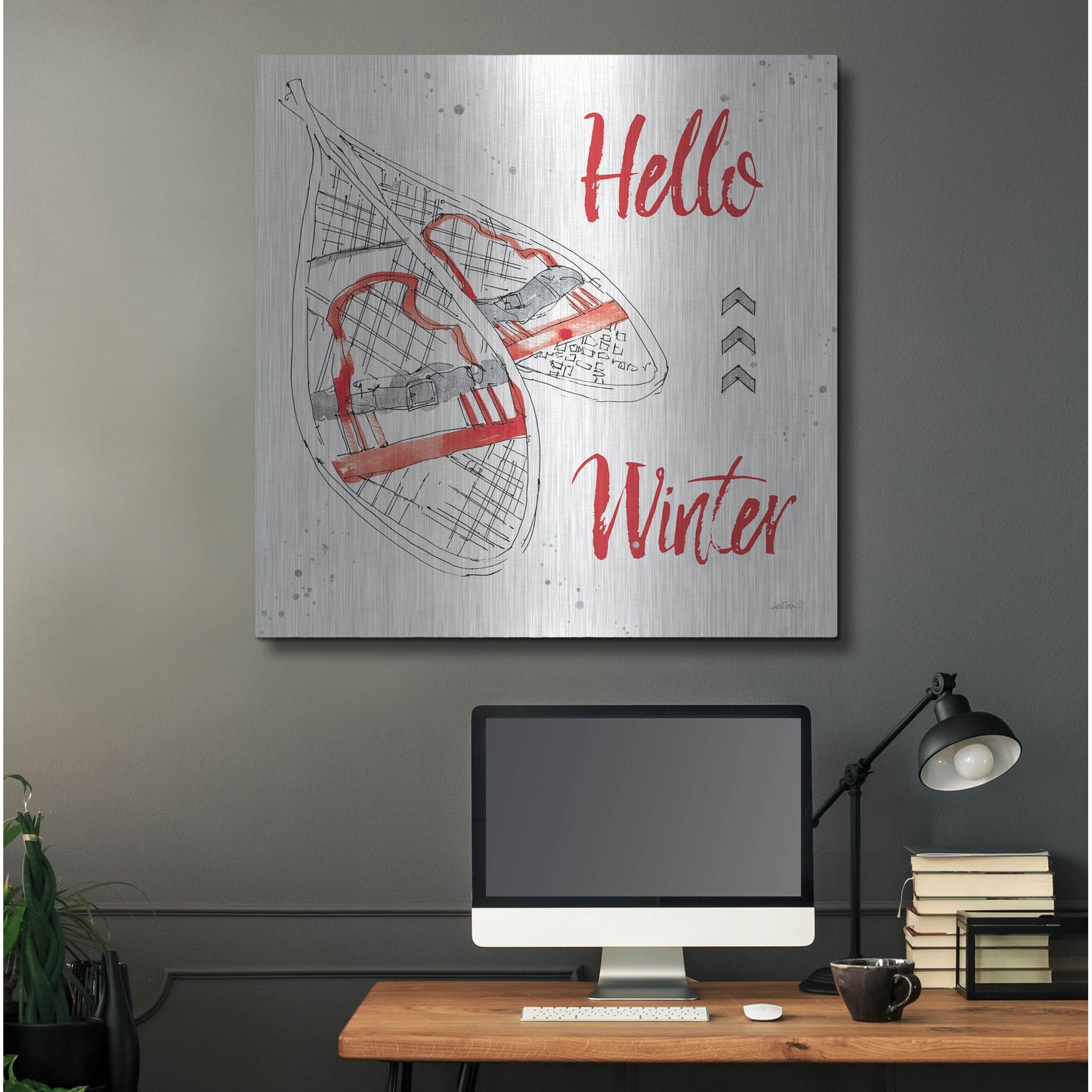 Luxe Metal Art 'Winter Fashion IX' by Anne Tavoletti, Metal Wall Art,36x36