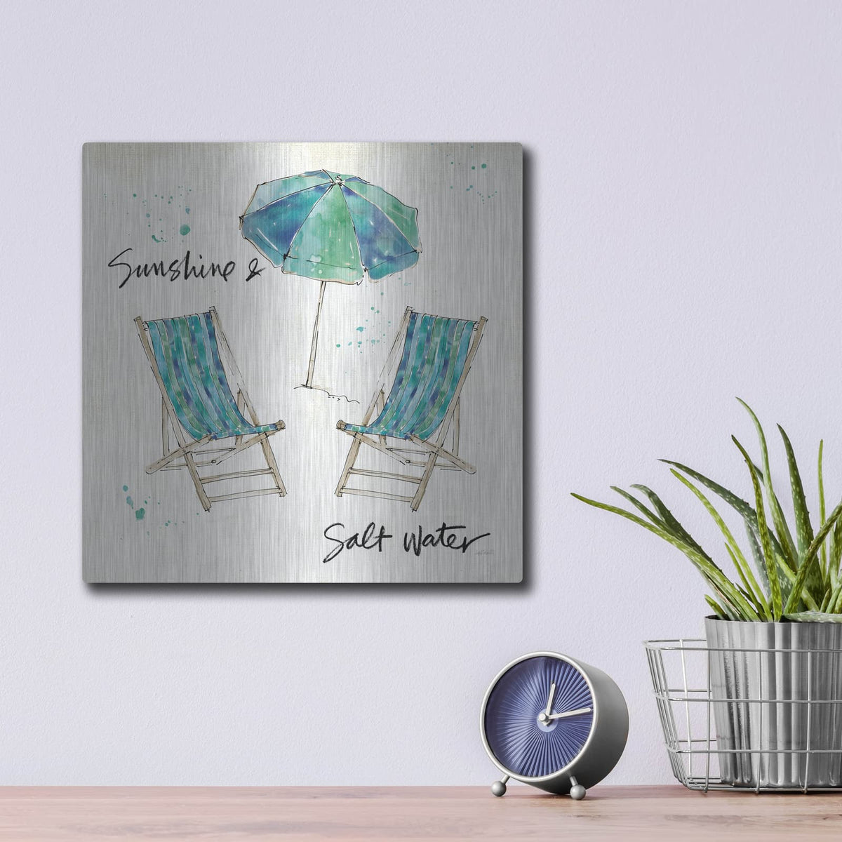 'Beach Divas Life' by Anne Tavoletti – Metal Wall Art, 12x12 room view