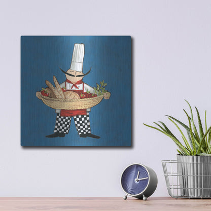 Luxe Metal Art 'Pane Chef in Color' by Anne Tavoletti, Metal Wall Art,12x12