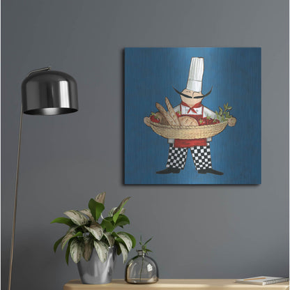 Luxe Metal Art 'Pane Chef in Color' by Anne Tavoletti, Metal Wall Art,24x24