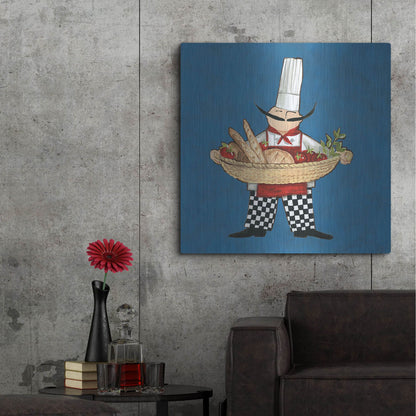 Luxe Metal Art 'Pane Chef in Color' by Anne Tavoletti, Metal Wall Art,36x36