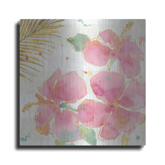 Luxe Metal Art 'Flamingo Fever VII' by Anne Tavoletti, Metal Wall Art