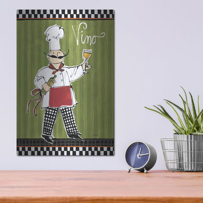 Luxe Metal Art 'Chefs on the Go IV' by Anne Tavoletti, Metal Wall Art,12x16