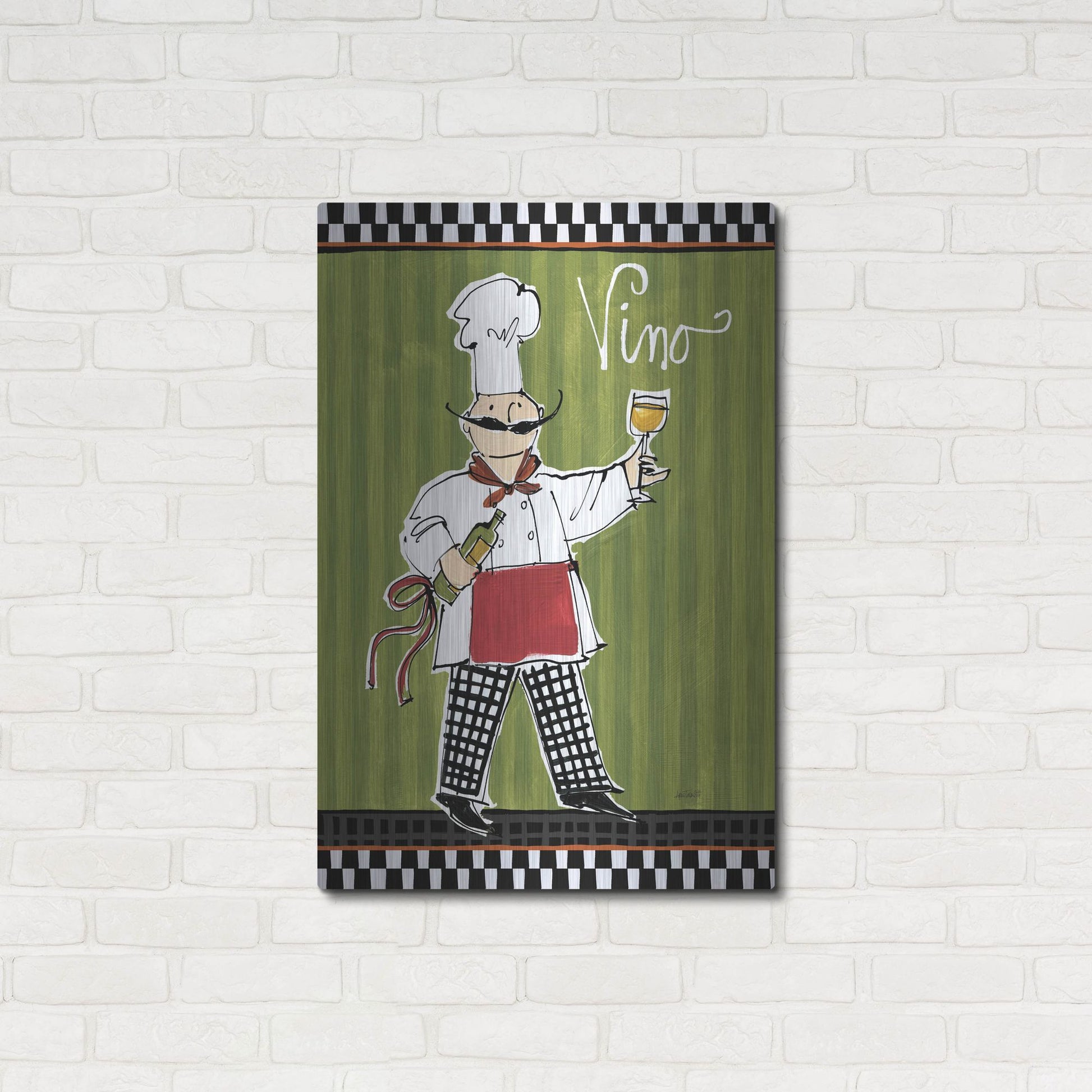 Luxe Metal Art 'Chefs on the Go IV' by Anne Tavoletti, Metal Wall Art,24x36