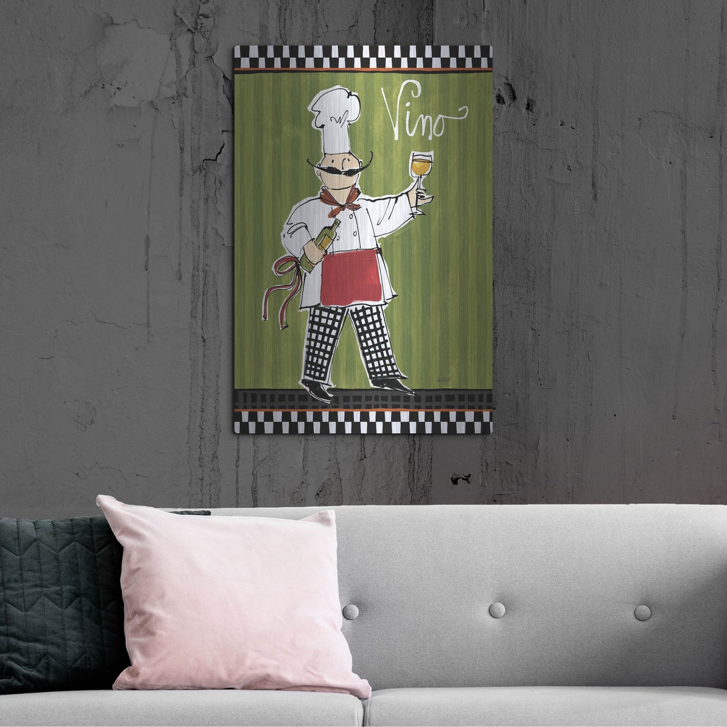 Luxe Metal Art 'Chefs on the Go IV' by Anne Tavoletti, Metal Wall Art,24x36