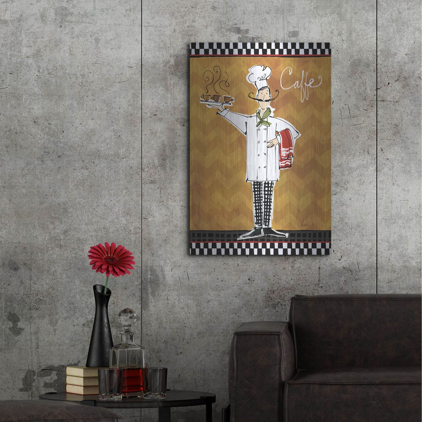 Luxe Metal Art 'Chefs on the Go II' by Anne Tavoletti, Metal Wall Art,24x36