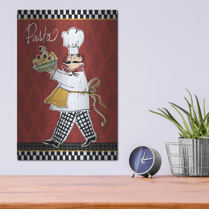 Luxe Metal Art 'Chefs on the Go I' by Anne Tavoletti, Metal Wall Art,12x16