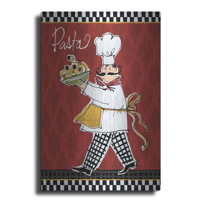 Luxe Metal Art 'Chefs on the Go I' by Anne Tavoletti, Metal Wall Art