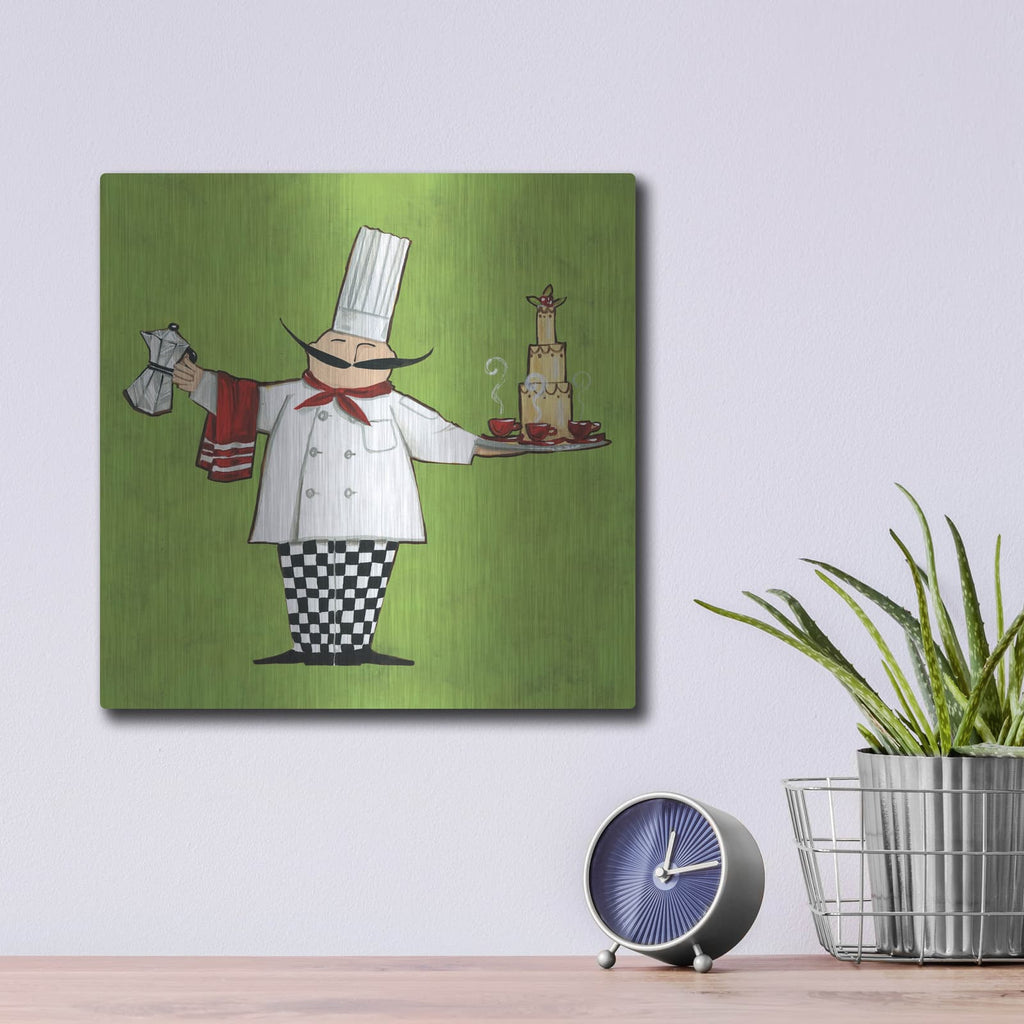 'Cafe Chef in Color' by Anne Tavoletti – Metal Wall Art, 12x12 room view
