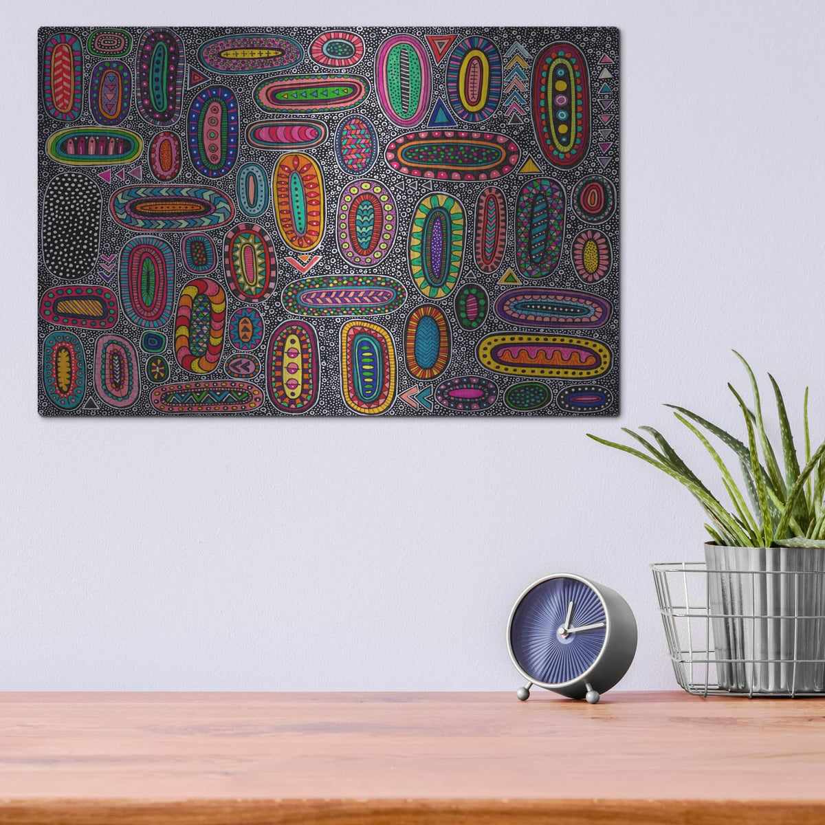 'Microscopic' by Hello Angel – Metal Wall Art, 16x12 room view