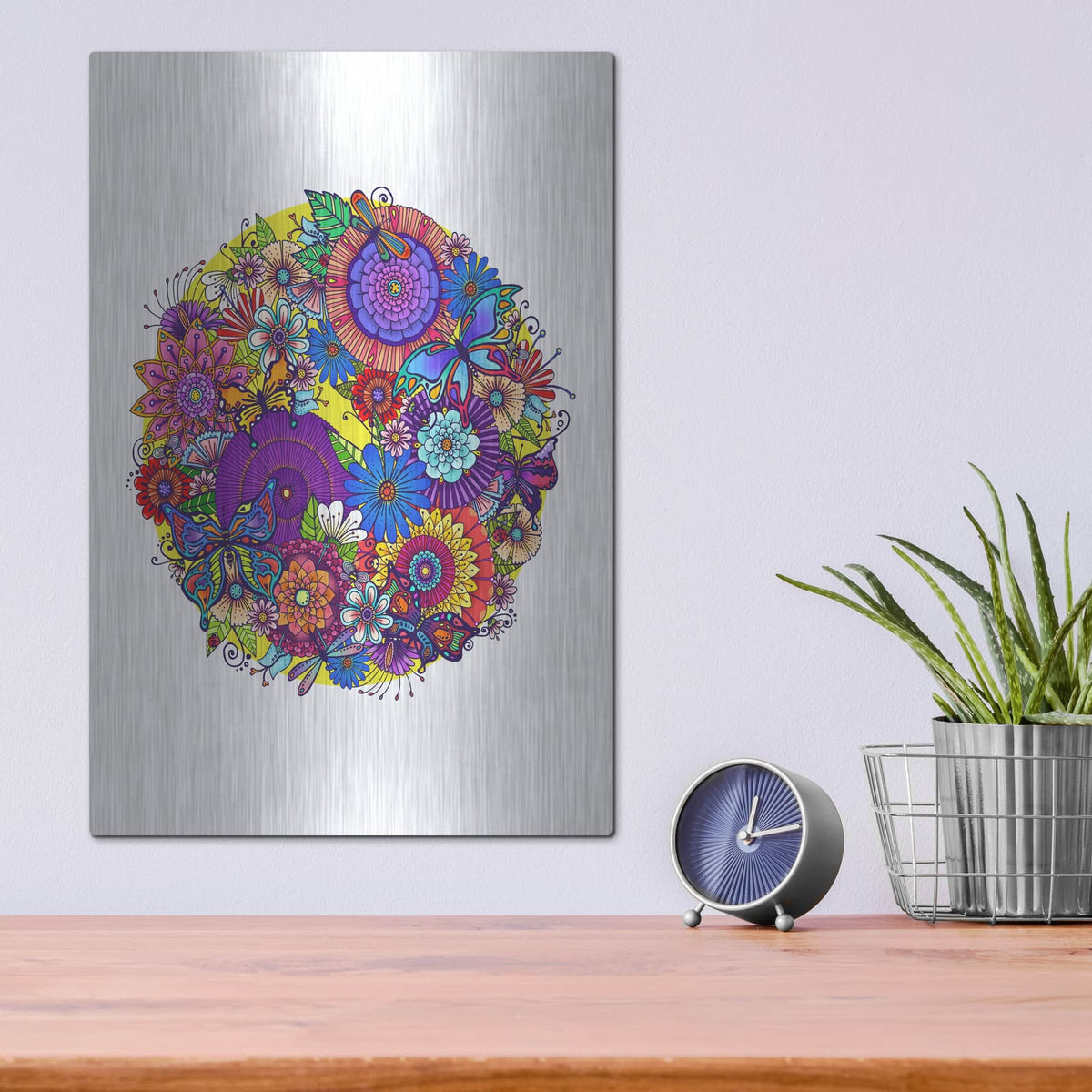 'Butterfly Garden' by Hello Angel – Metal Wall Art, 12x16 room view