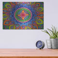 'Mardi Gras Mandala' by Hello Angel – Metal Wall Art, 16x12 room view