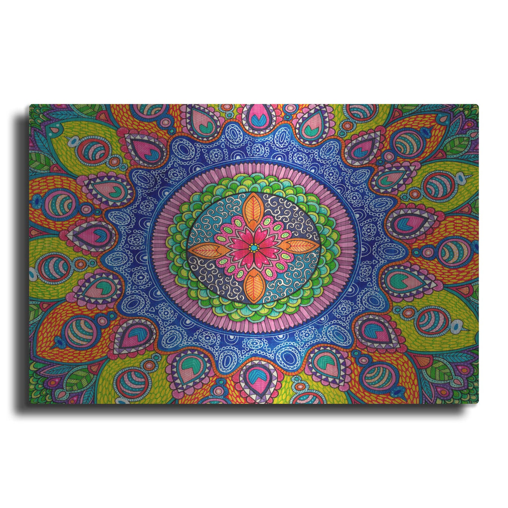 'Mardi Gras Mandala' by Hello Angel – Metal Wall Art