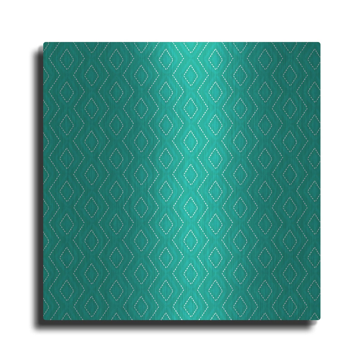 'Teal Diamonds' by Hello Angel – Metal Wall Art