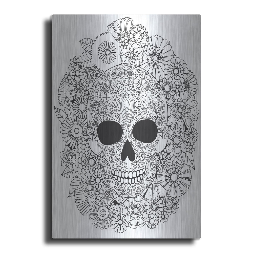 'Sugar Skull Wreath' by Hello Angel – Metal Wall Art