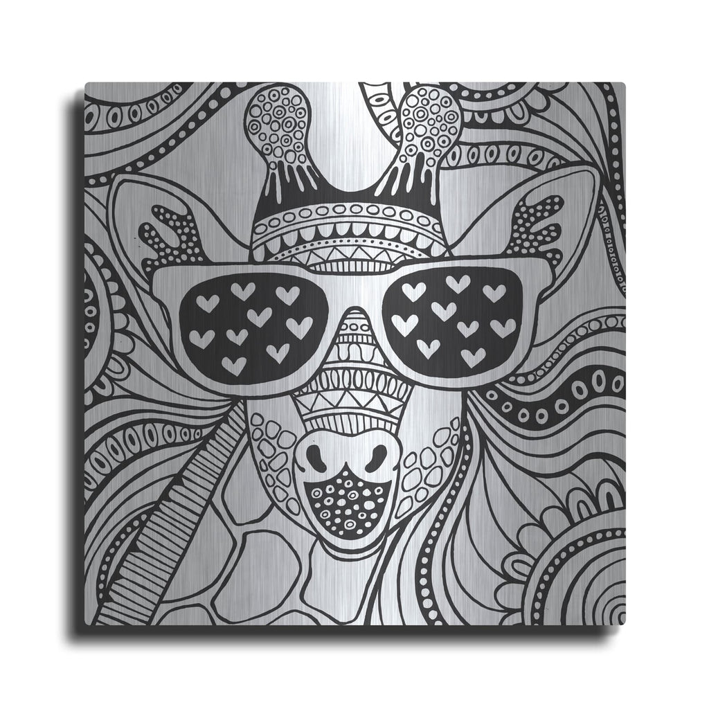 'Cool Giraffe' by Hello Angel – Metal Wall Art