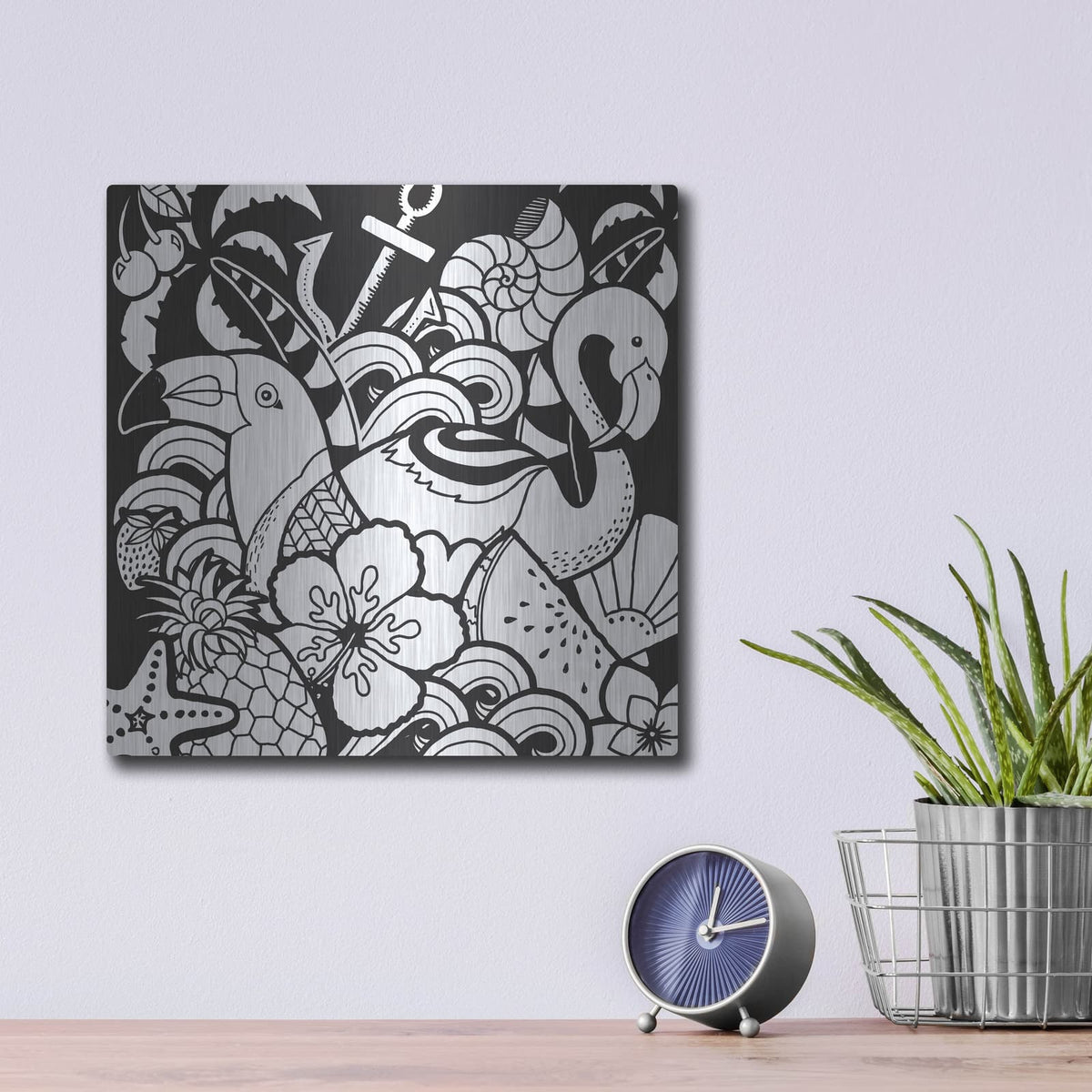 'Island Fun' by Hello Angel – Metal Wall Art, 12x12 room view