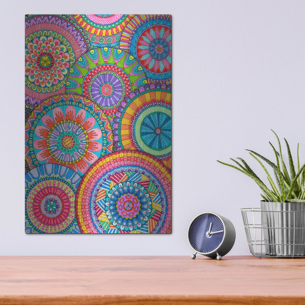 'Circulars' by Hello Angel – Metal Wall Art, 12x16 room view