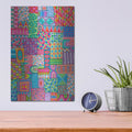 'Patchworked' by Hello Angel – Metal Wall Art, 12x16 room view
