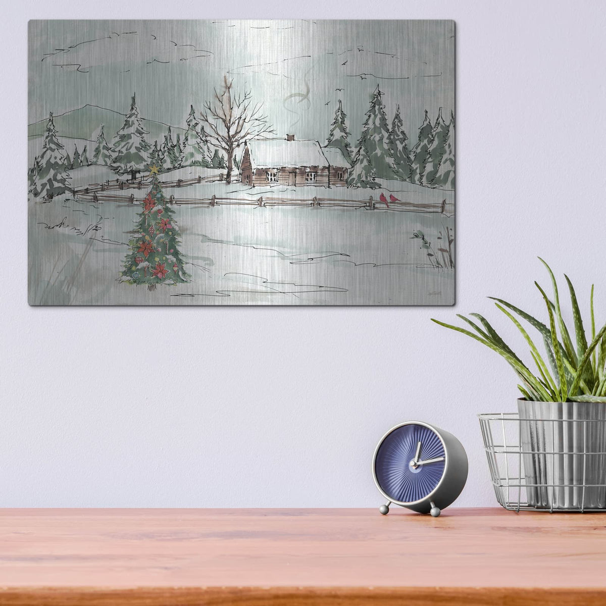 'Seasonal Charm X' by Anne Tavoletti – Metal Wall Art, 16x12 room view