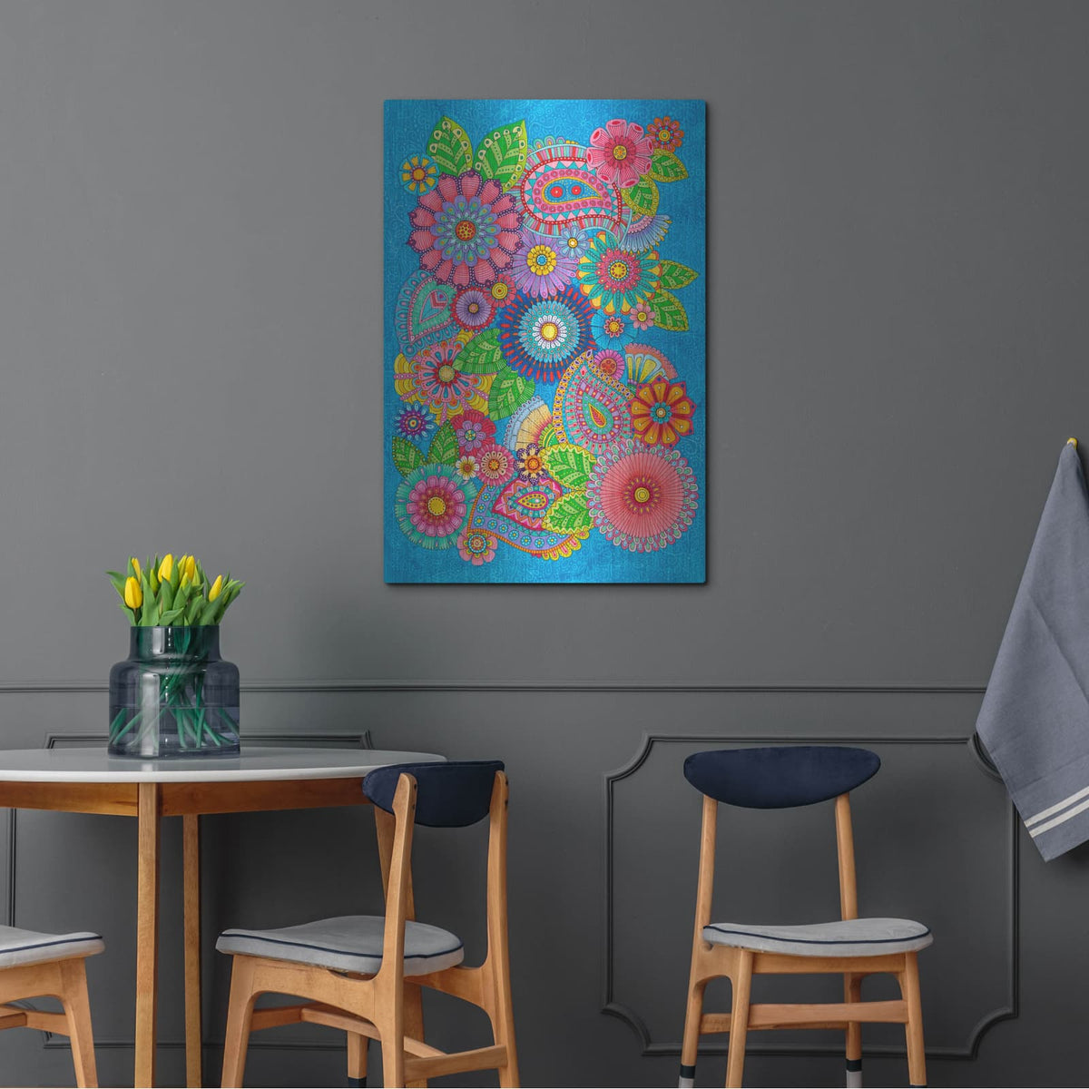 'Big Beautiful Blooms' by Hello Angel – Metal Wall Art, 24x36 room view