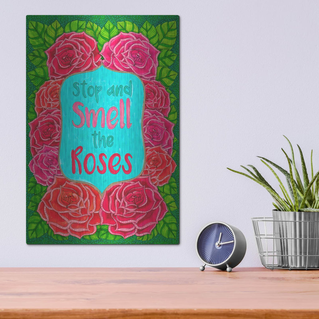 'Big Beautiful Blossoms 24' by Hello Angel – Metal Wall Art, 12x16 room view