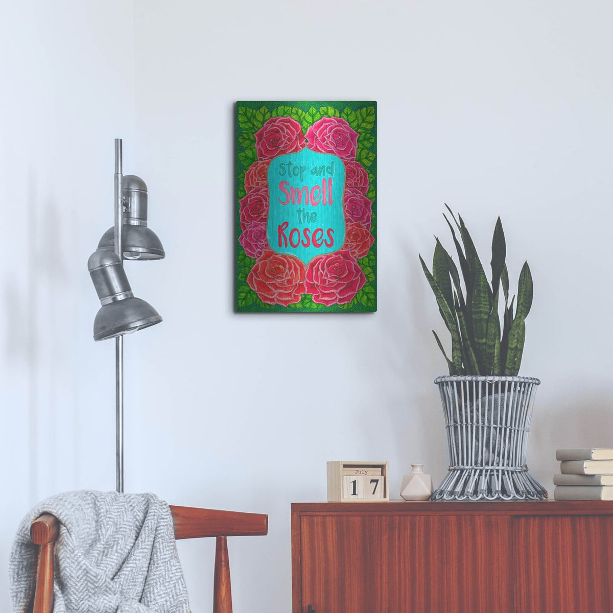 'Big Beautiful Blossoms 24' by Hello Angel – Metal Wall Art, 16x24 room view