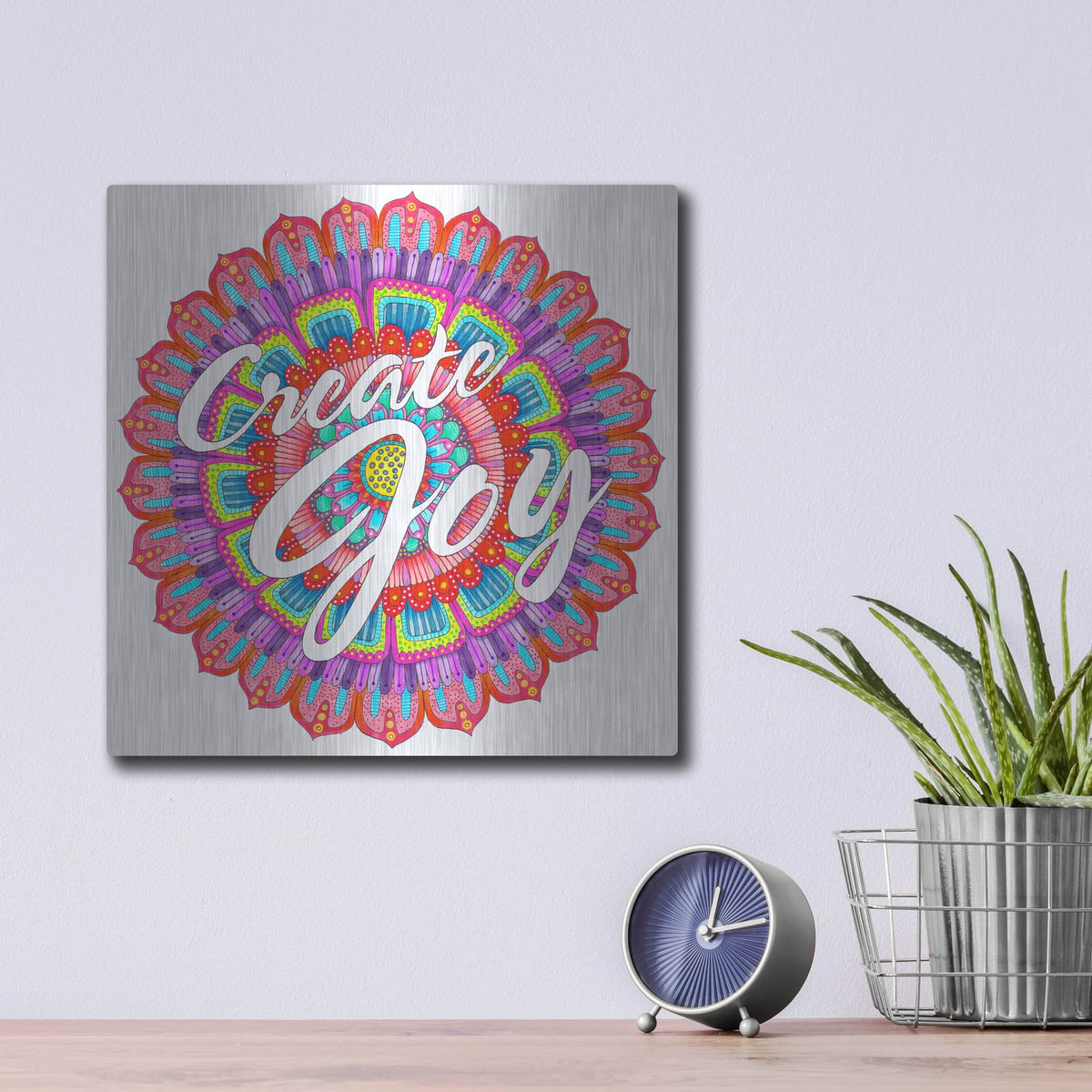 'Letters & Words 13' by Hello Angel – Metal Wall Art, 12x12 room view